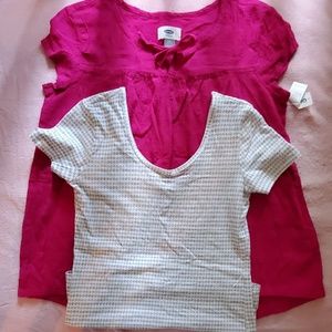 Old Navy top, short sleeve, size Large (10-12)